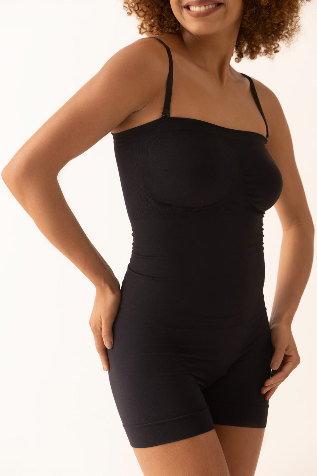 Removable Straps Butt Lift Waist Shaper Seamless-Black