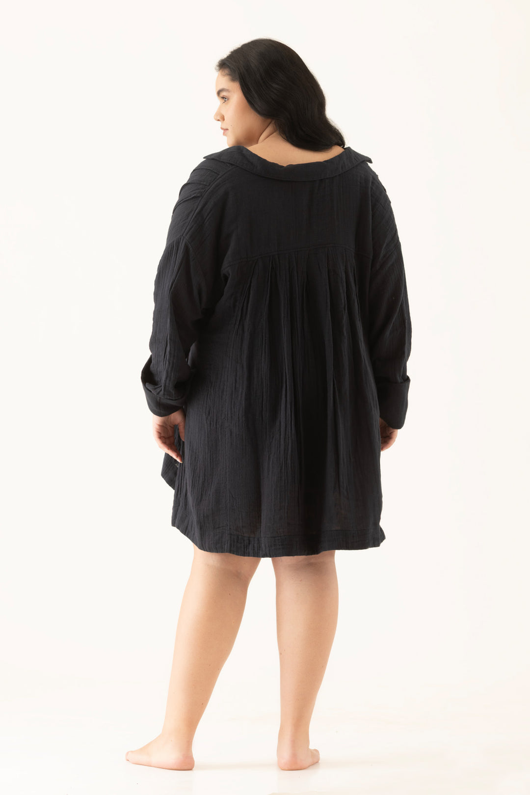 Shadow Crinkle High-Low Tunic/Shirt