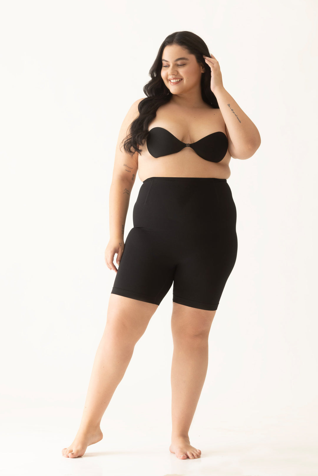 The Invisible Plunge – Front-Clasp Silicone Bra-Black